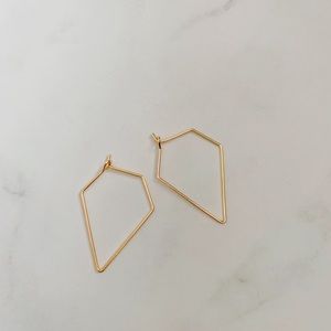 COPY - Mini trapezoid hoop earrings
